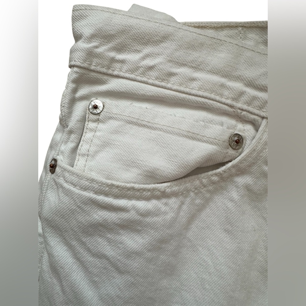 Polo Ralph Lauren Classic Fit White Jeans Distressed Denim Jeans Mens Size 38x32 - Picture 5 of 8